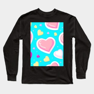 Delicious Cake and Candy Hearts Long Sleeve T-Shirt